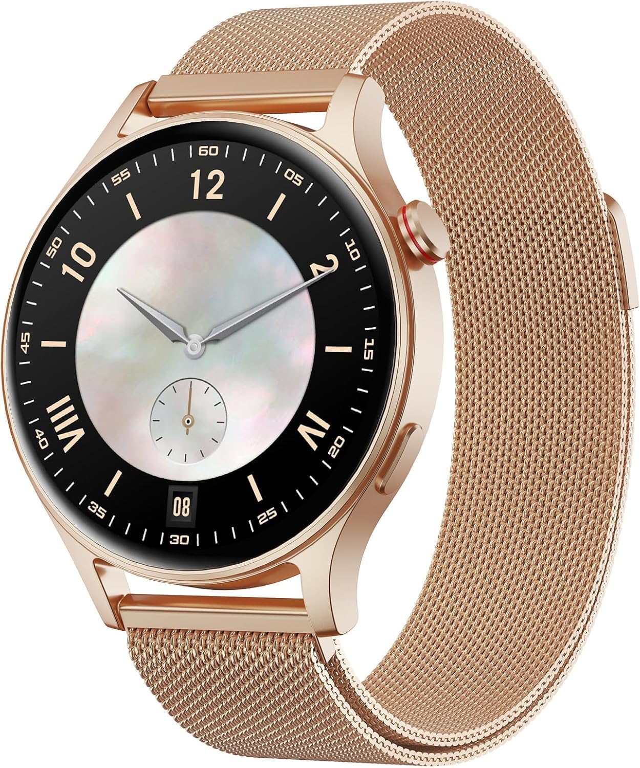 Women Smart Watch: 1.3" AMOLED Call Answer, Heart Rate/SpO₂, 3ATM Waterproof, Sleep Tracker