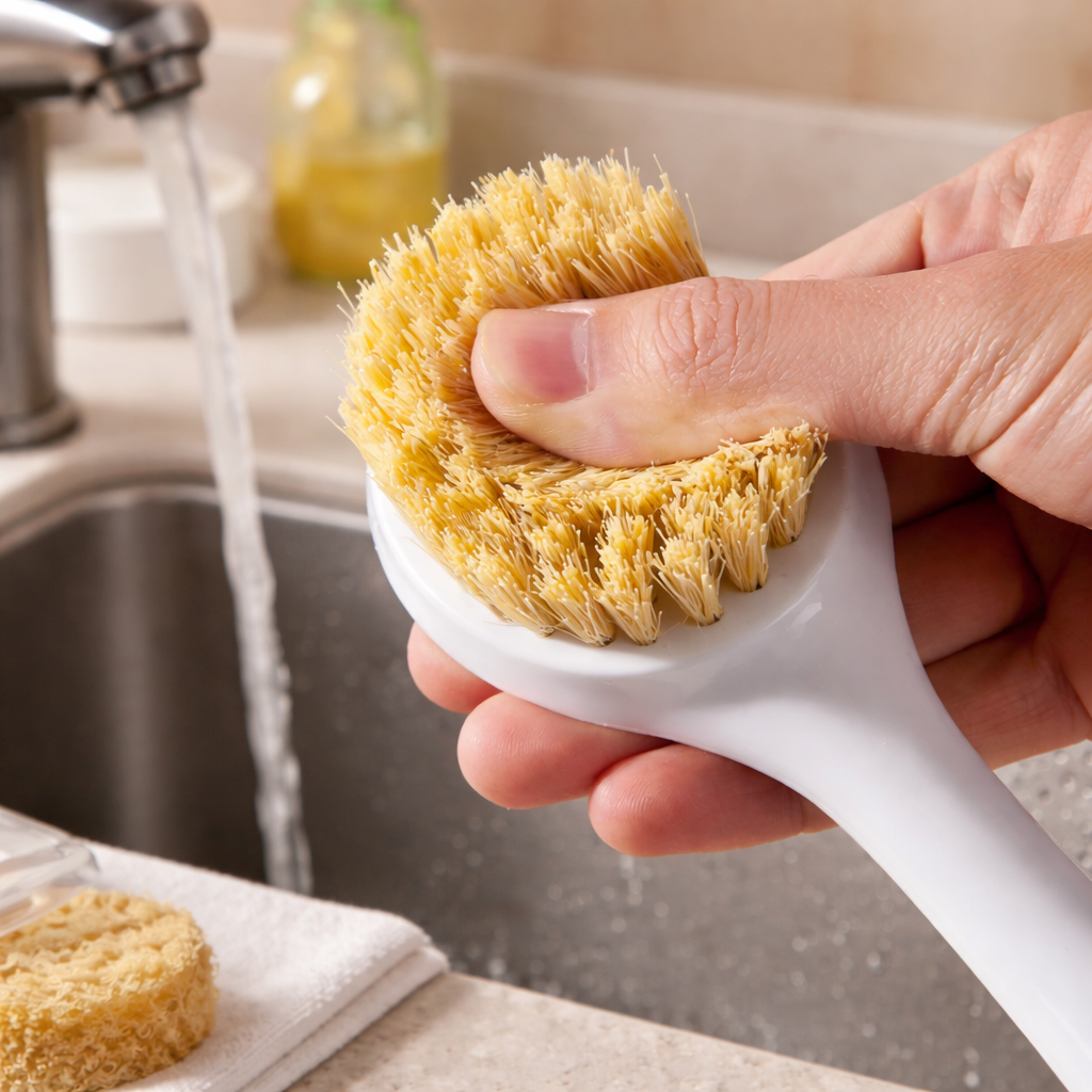 🌿 Natural Sisal Dish & Pan Brush – Tough on Grease, Gentle on Cookware