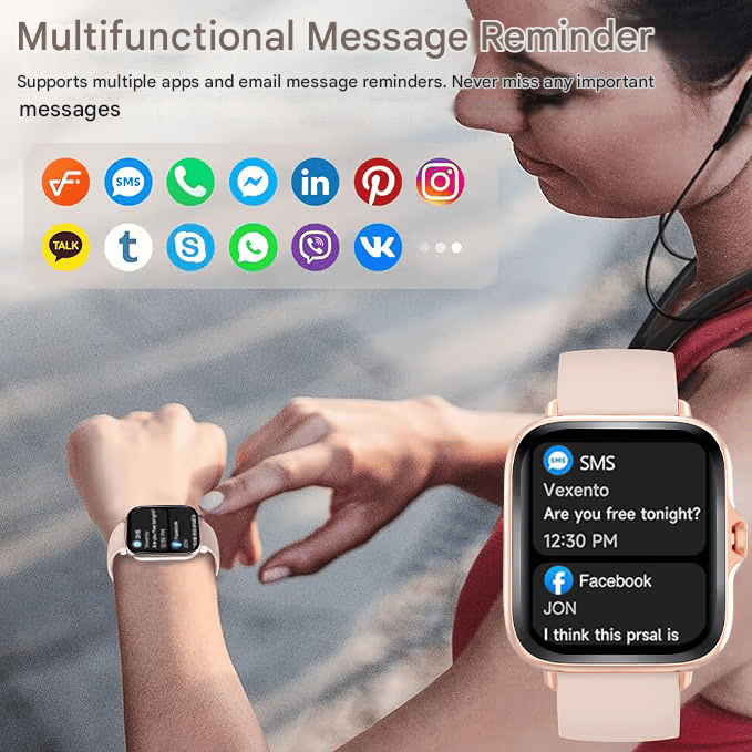 ⌚🔥All-day Fitness Monitoring💯Bluetooth Fashion Smart Watch