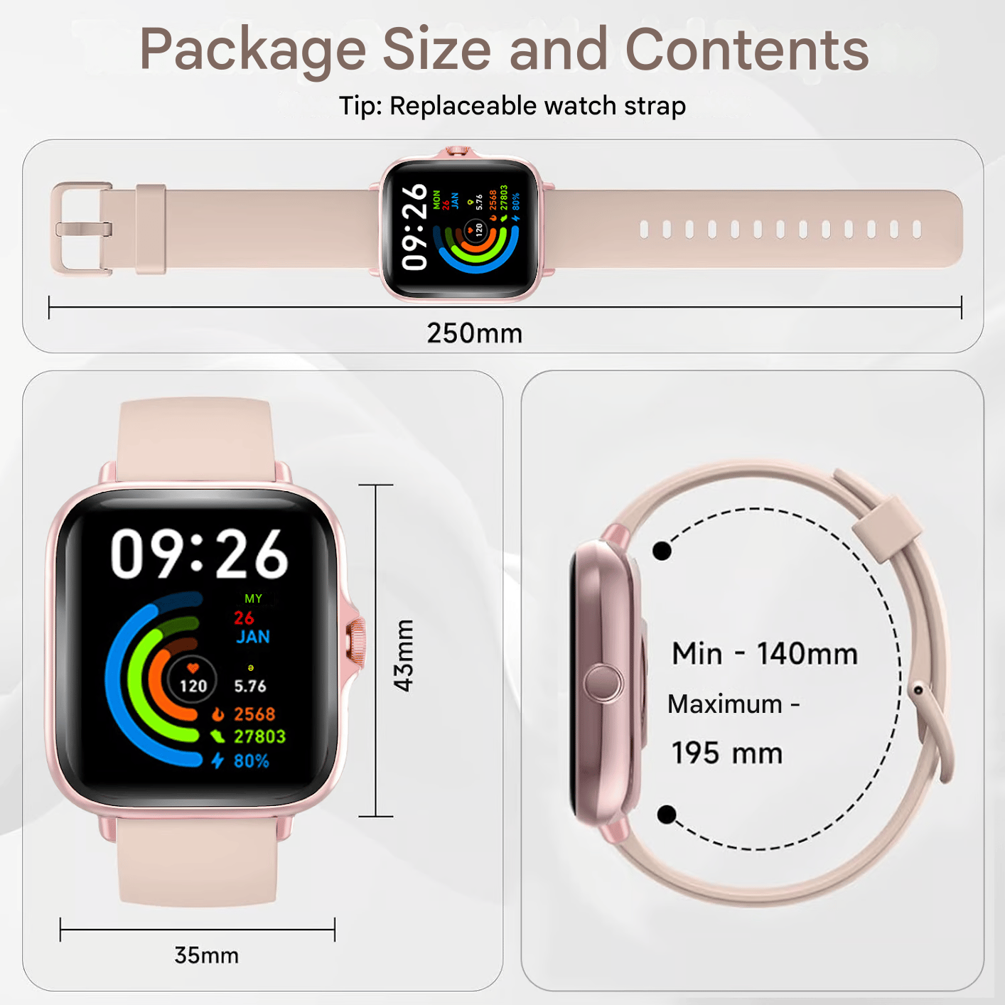 ⌚🔥All-day Fitness Monitoring💯Bluetooth Fashion Smart Watch